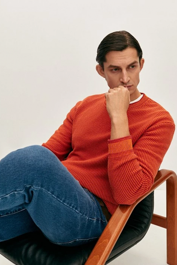 EL M0059.22 Джемпер мужской Терракотовый