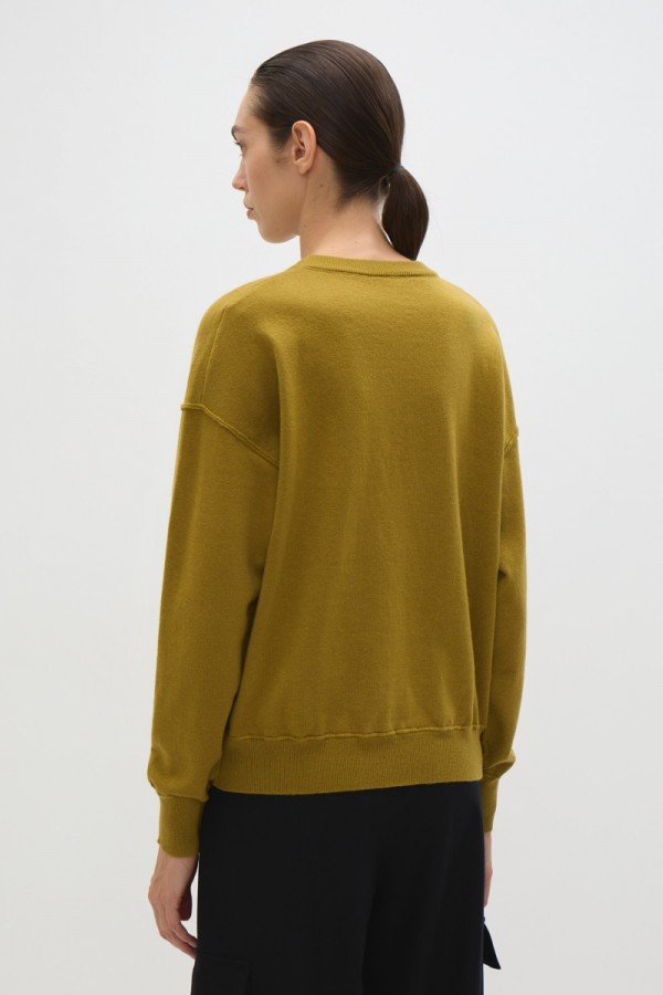 CS W240646.47 Джемпер со швами наружу оливковый