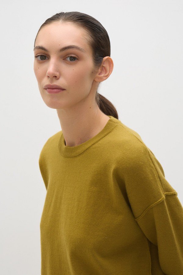 CS W240646.47 Джемпер со швами наружу оливковый