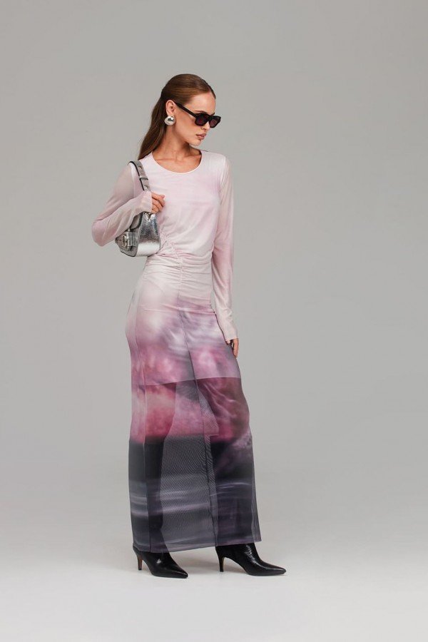 TF 001.75 Платье из сетки со сборкой TF 001.75 Платье из сетки со сборкой