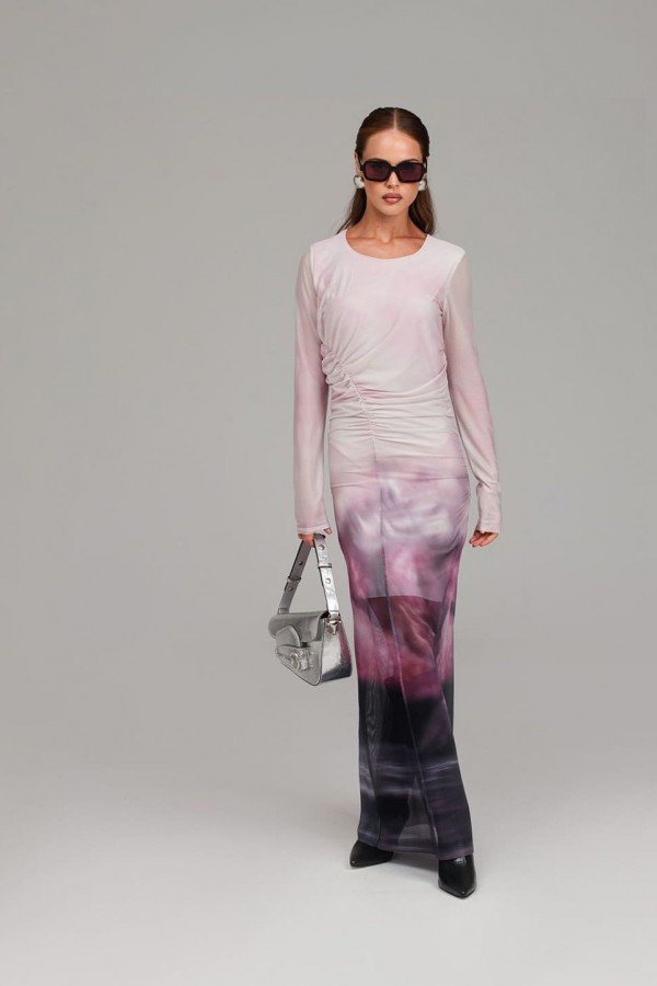 TF 001.75 Платье из сетки со сборкой TF 001.75 Платье из сетки со сборкой