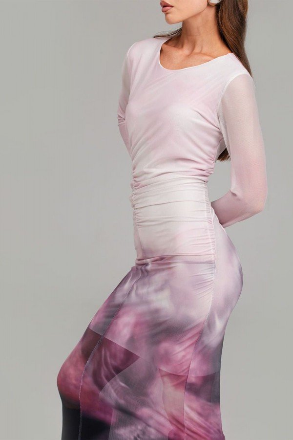 TF 001.75 Платье из сетки со сборкой TF 001.75 Платье из сетки со сборкой