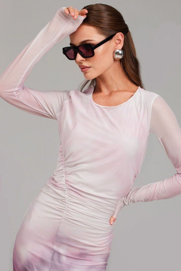 TF 001.75 Платье из сетки со сборкой TF 001.75 Платье из сетки со сборкой