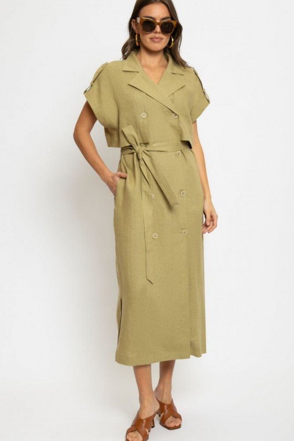 E 3798.43 Платье женское светлый хаки