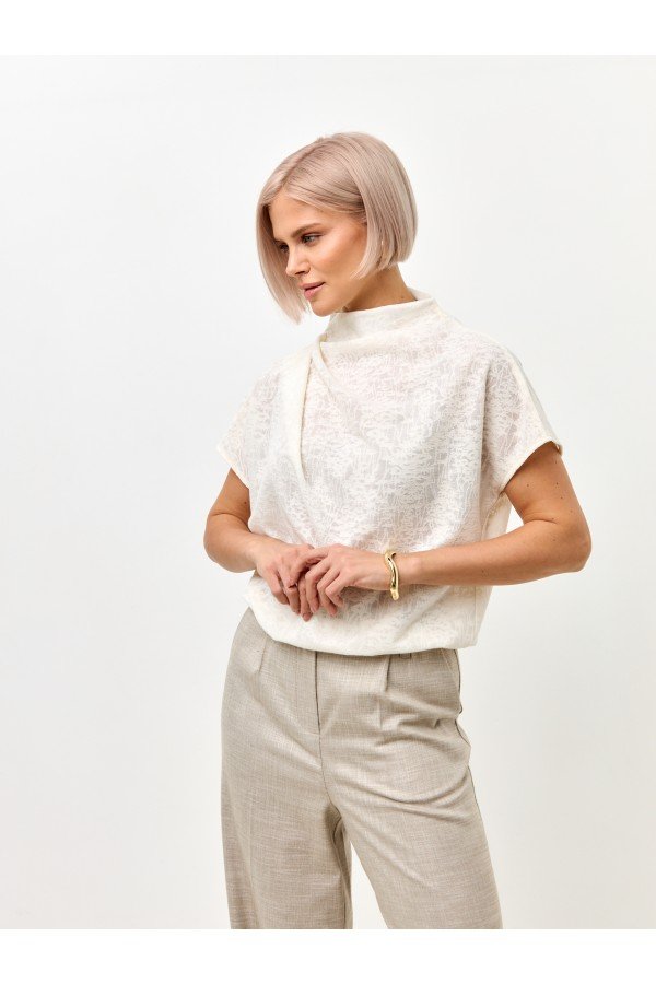 T W22119.30 Блузка женская молочный T W22119.30 Блузка женская молочный