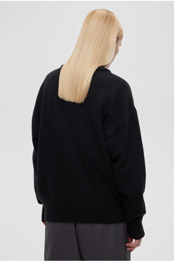 A 7140.58 Свитер свободного кроя с разъемным замком
