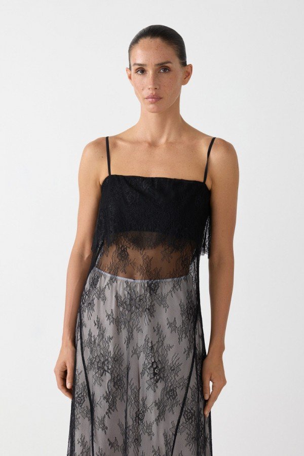 CS W250480.58 Кружевной топ черный