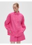A 0128.99 Рубашка свободного кроя из хлопка, фуксия