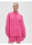 A 0128.99 Рубашка свободного кроя из хлопка, фуксия
