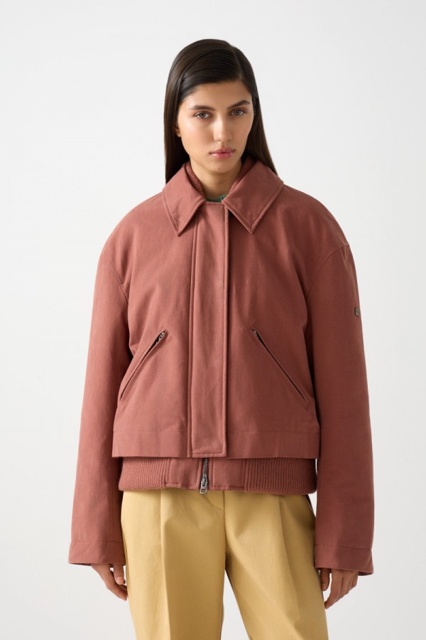 CS W0128.23 Куртка-бомбер утепленная терракот