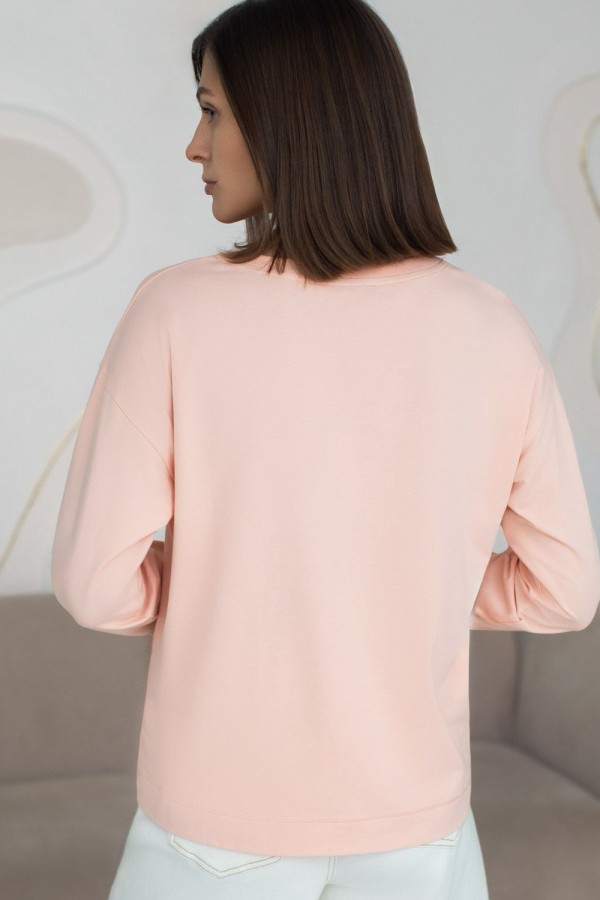 V W4914.75 Лонгслив пудровый