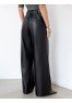 V W272.58 Широкие брюки из эко-кожи черный
