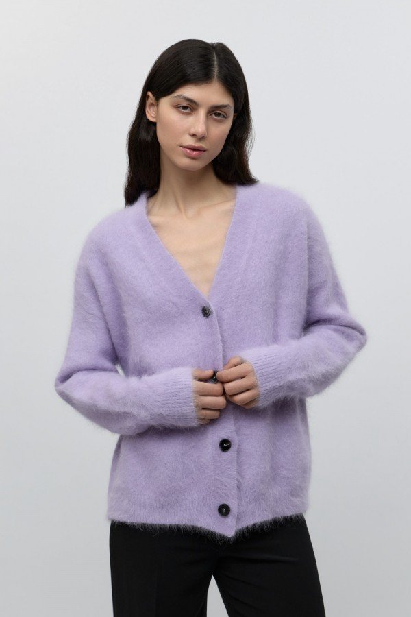 CS W250652.60 Кардиган с ангорой светло-фиолетовый