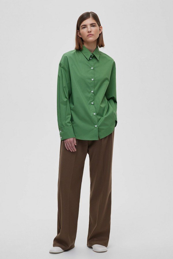 A 3716.45 Рубашка свободного кроя с защипами