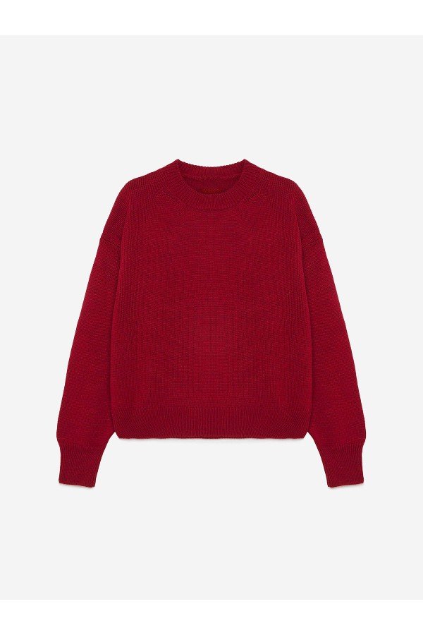 A 7148.28 Джемпер свободного кроя, бордовый
