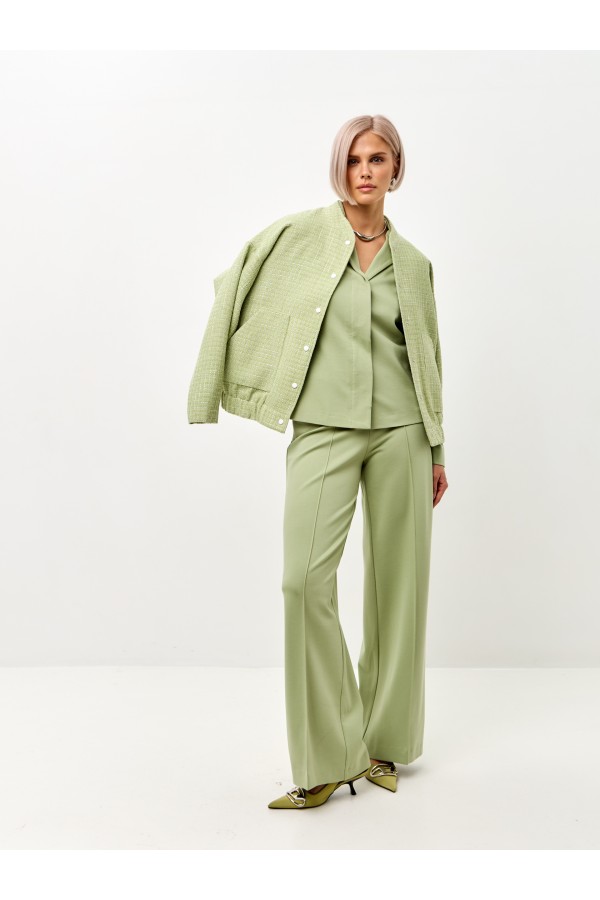 T W18072.40 Бомбер жен салатовый