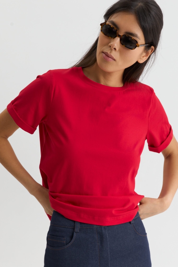 C W2255.25 Футболка жен красный