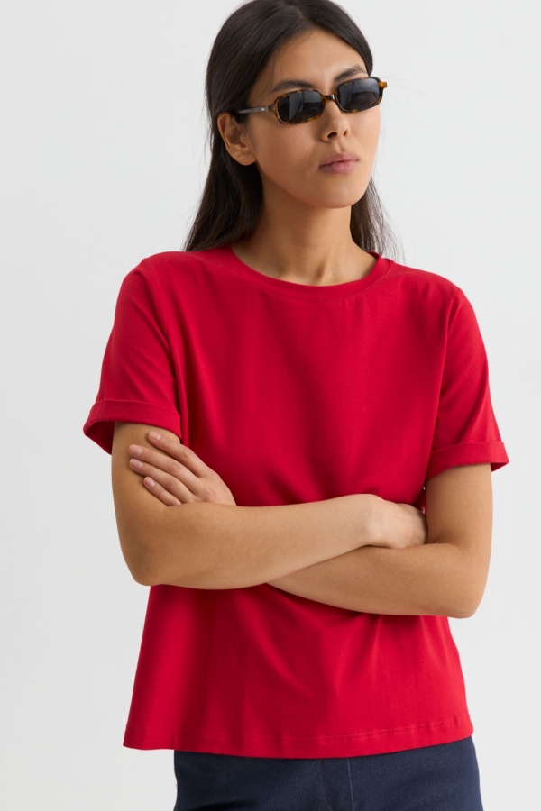 C W2255.25 Футболка жен красный