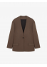 A 0212.13 Жакет однобортный без лацканов кофе