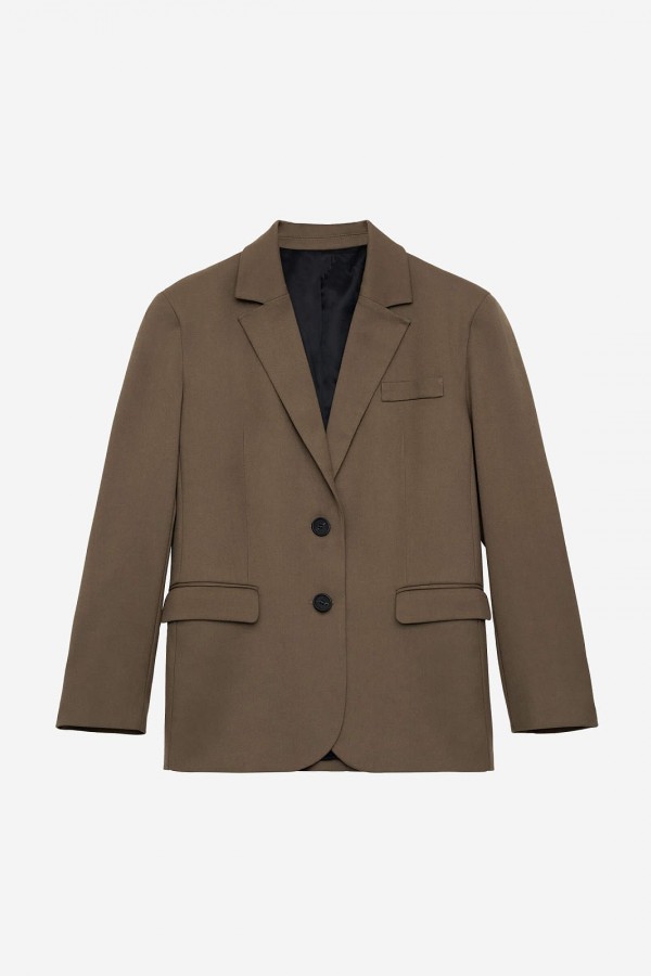 A 1502.13 Жакет свободного кроя однобортный кофе