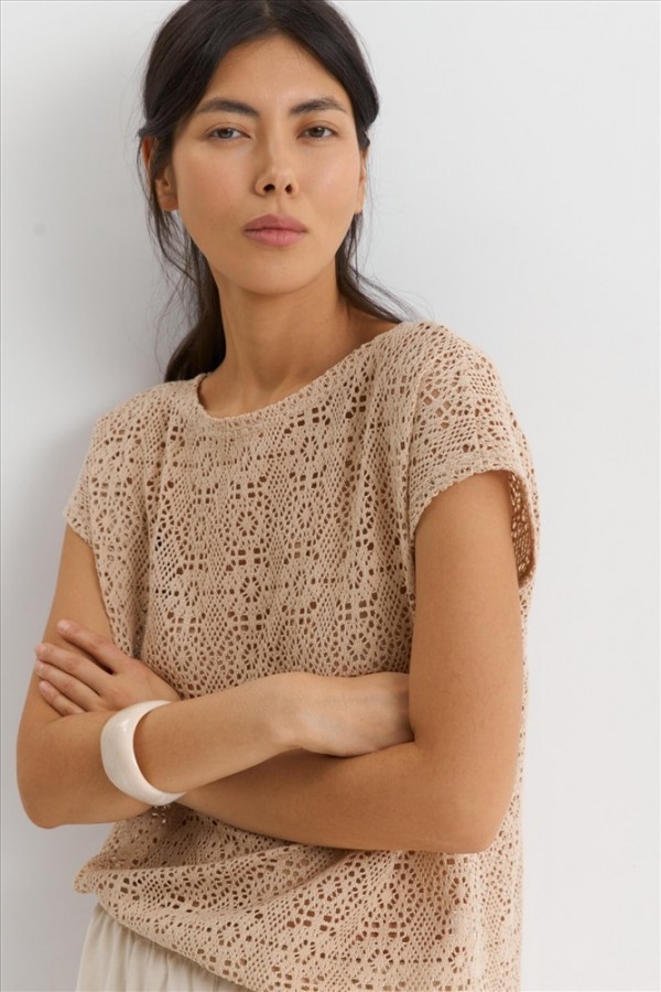 C W2741.14 Блузка жен бежевый C W2741.14 Блузка жен бежевый