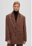 A 0211.14 Жакет однобортный из вельвета песочный