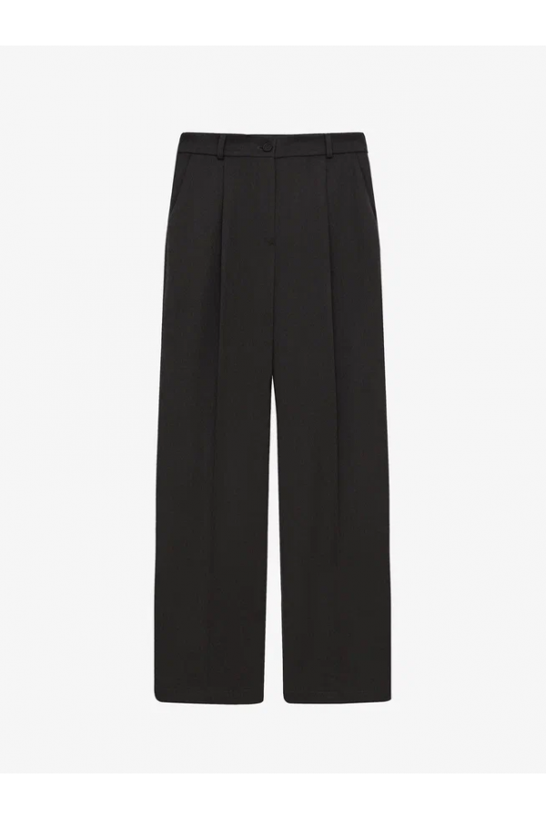 A 3823.13 Брюки свободного кроя с защипами графитовый