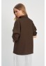 E 3435.18 Блузка женская льняная шоколад E 3435.18 Блузка женская льняная шоколад