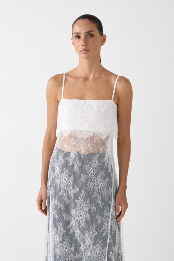 CS W250480.50 Кружевной топ белый