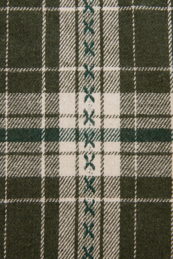 A 0121.44 Рубашка фланелевая оверсайз зеленый