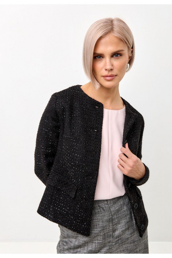 T W18066.58 Жакет жен черный