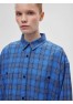 A 0094.34 Рубашка фланелевая в клетку синий