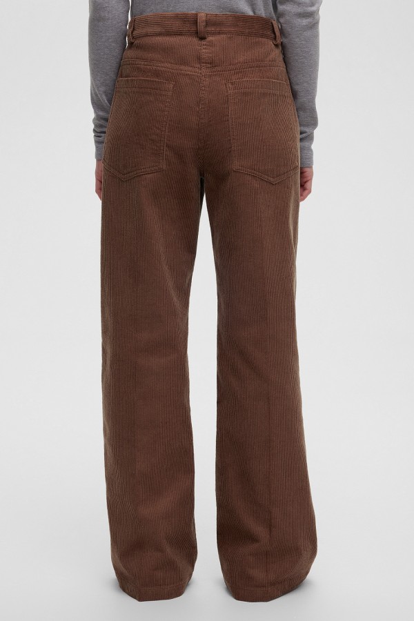 A 0131.14 Брюки клеш из вельвета, песочный