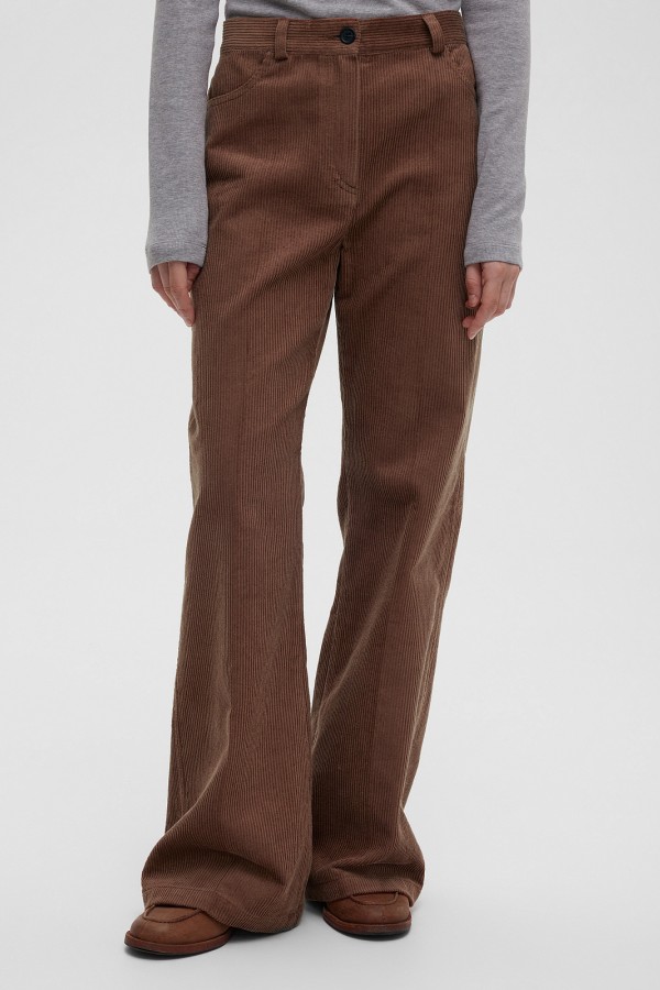 A 0131.14 Брюки клеш из вельвета, песочный