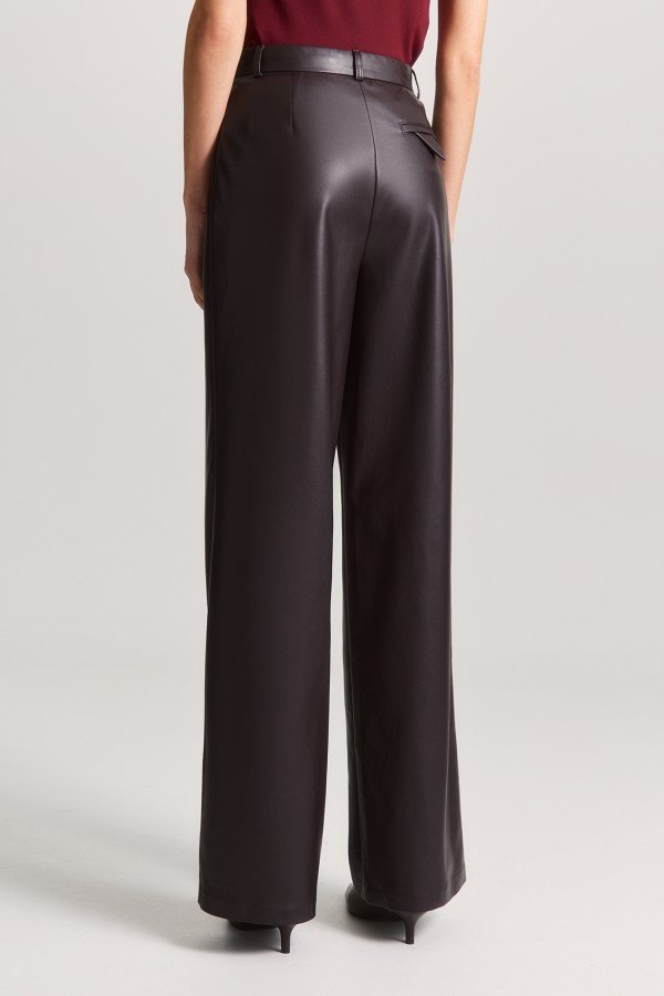 El W0602.19 Прямые брюки Темно-коричневый