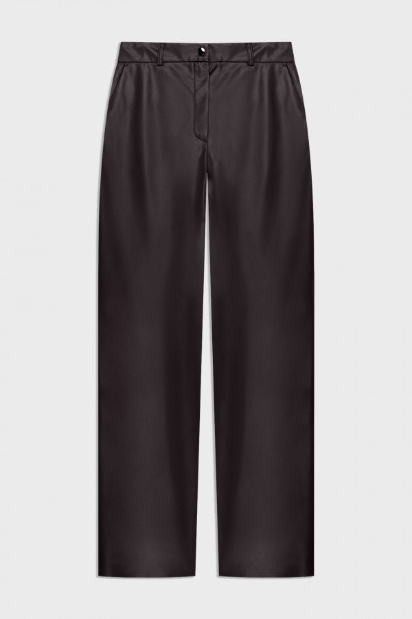 El W0602.19 Прямые брюки Темно-коричневый