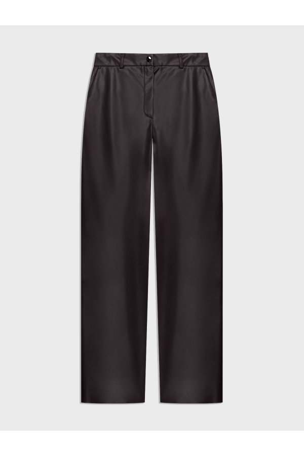 El W0602.19 Прямые брюки Темно-коричневый