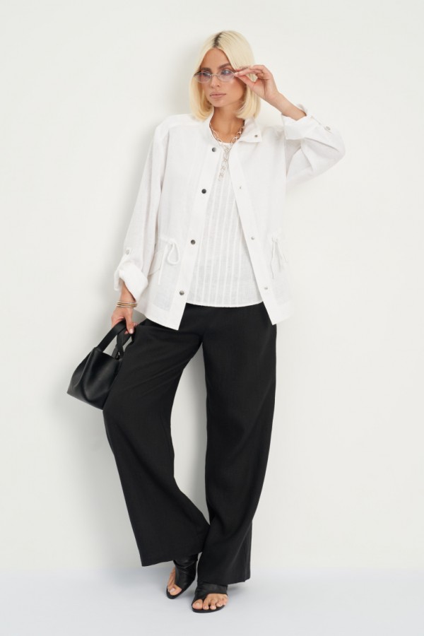 E 62110.58 Брюки льняные, чёрный