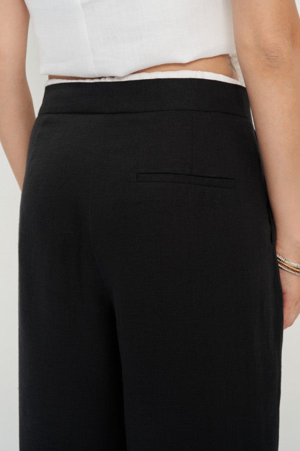 E 62110.58 Брюки льняные, чёрный