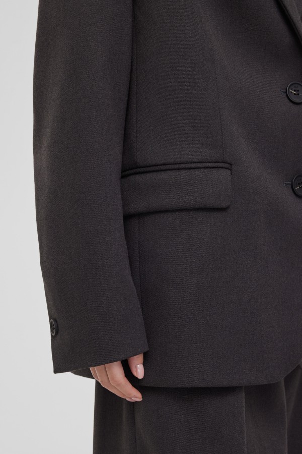 A 1502.57 Жакет свободного кроя однобортный графит