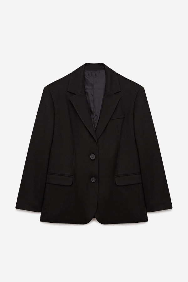 A 1502.57 Жакет свободного кроя однобортный графит