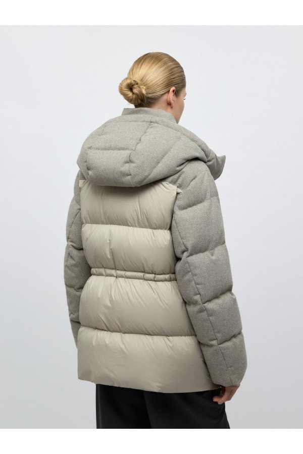 CS W250521.55 Пуховая куртка серо-бежевый