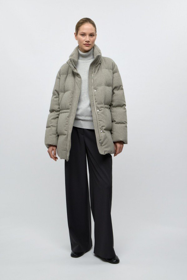 CS W250521.55 Пуховая куртка серо-бежевый