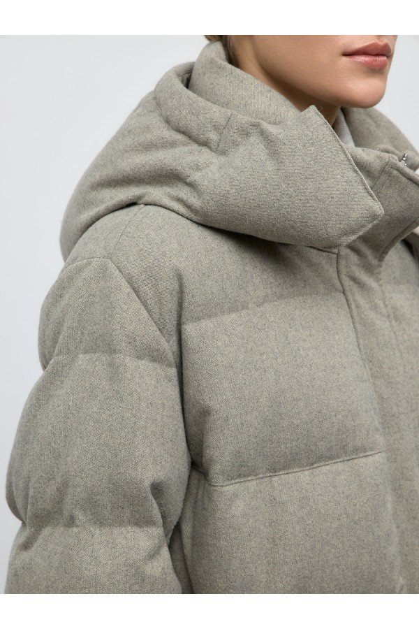 CS W250521.55 Пуховая куртка серо-бежевый