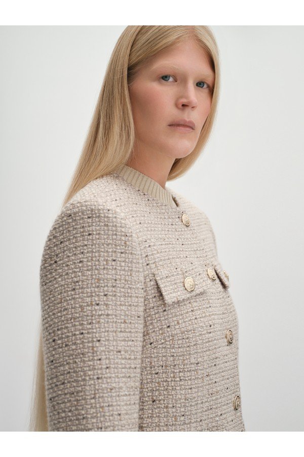 El W0143.16 Жакет женский Серо-бежевый
