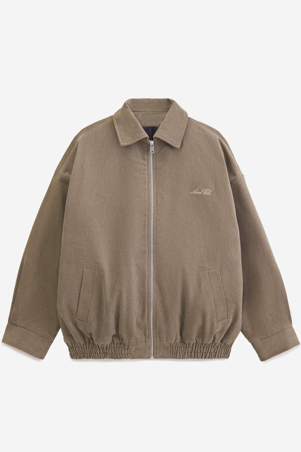 A 0207.46 Бомбер утепленный из денима хаки