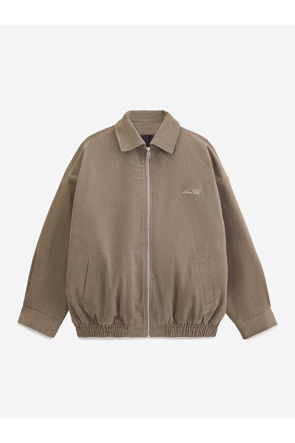 A 0207.46 Бомбер утепленный из денима хаки