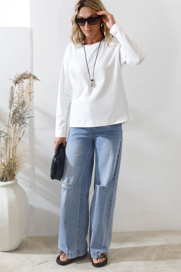 V W4914.50 Лонгслив белый