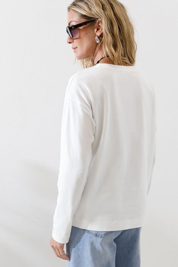 V W4914.50 Лонгслив белый