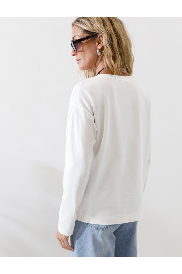 V W4914.50 Лонгслив белый